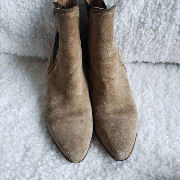 IRO Tan Suede Leather Pull-on Pointed‎ Toe Ankle Boots - Picture 3 of 10